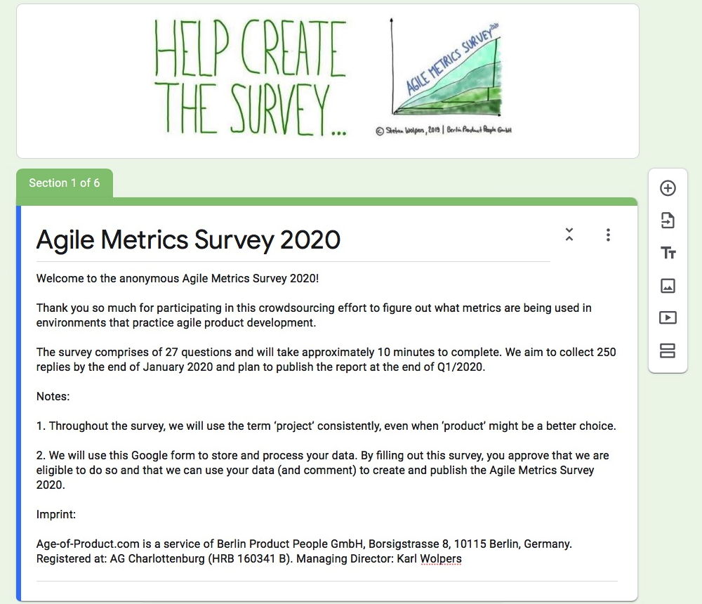 Join the Agile Metrics Survey 2020 — Age-of-Product.com