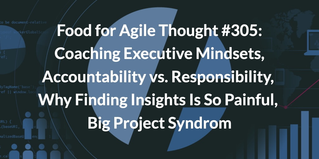Food for Agile Thought #305: Coaching Executive Mindsets, Accountability vs. Responsibility, Why Finding Insights Is So Painful, Big Project Syndrome — Age-of-Product.com