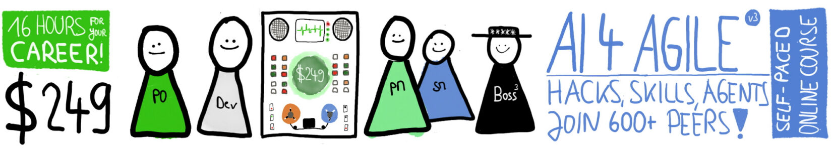 AI4Agile v3 Online Course Banner - Berlin-Product-People.com