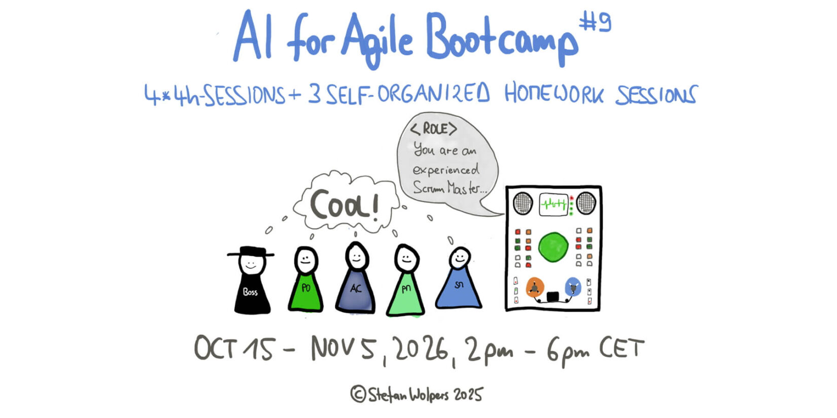 AI4Agile BootCamp #9, October 15 – November 5, 2026 — Berlin-Product-People.com