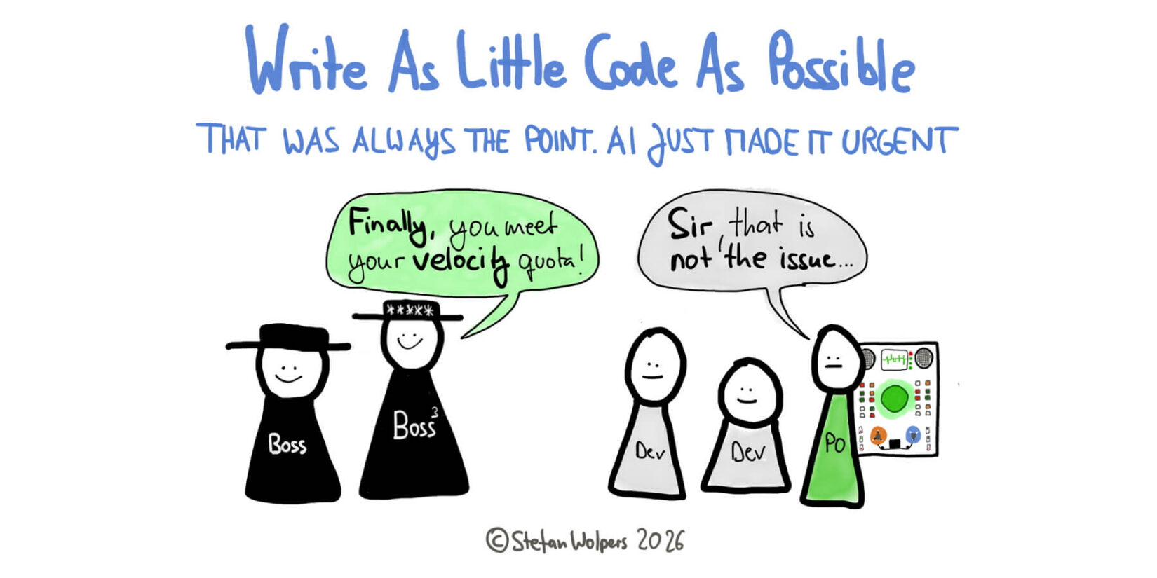 Write As Little Code As Possible Was Always the Point. AI Just Made It Urgent: Avoid Creating Waste at Scale — Age-of-Product.com